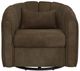International Furniture Direct Viera Brown Swivel Glider Chair-1