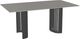 Amisco Customizable Rachel 72" Rectangular Dining Table with 0.5" Taupe Glass Top-1