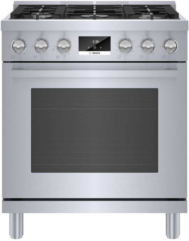 Bosch 4 Piece Stainless Steel Dual Fuel Kitchen Package-3