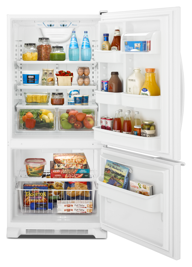 Amana® 18.7 Cu. Ft. White Bottom Freezer Refrigerator