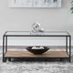 Liberty Furniture Bedford Glass Top Cocktail Table with Black/Weathered Oak Base-1