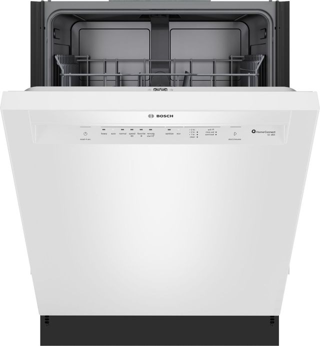 Bosch® 100 Series 24'' White Front Control Built-In Dishwasher-2