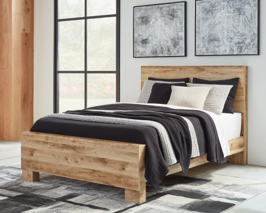 3pc Queen Tan Panel Bedroom