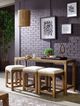Hammary® Jetson 4-Piece Warm Honey Bar Console Set with Three Stools-1