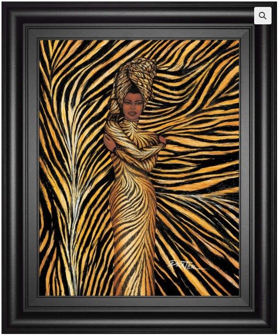 Classy Living Dexter Griffin Golden Stripes Muse Wall Art-0