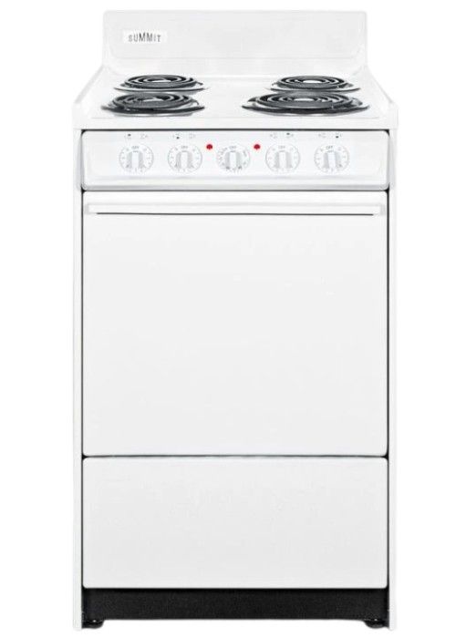 Summit® 20" White Freestanding Electric Range-0