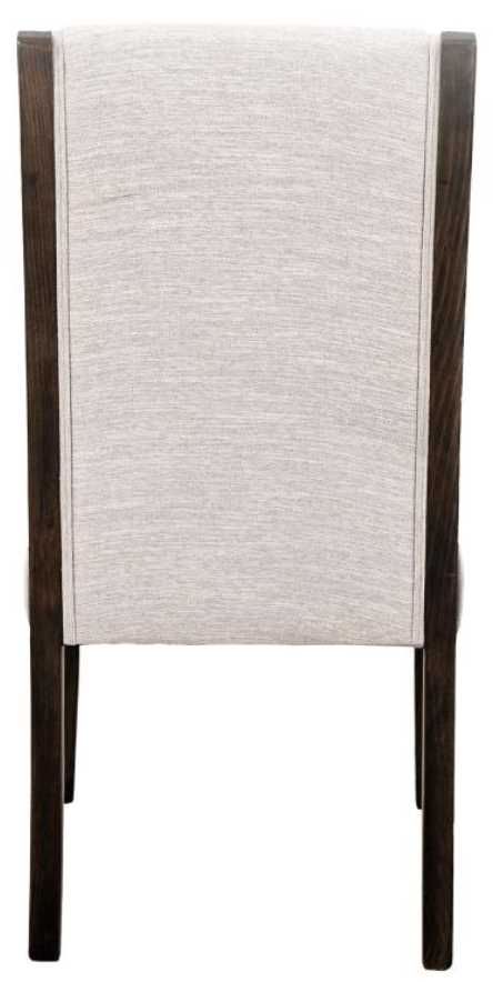 International Furniture Direct Raramuri Stained Dark/White Upholstered Dining Side Chair-2