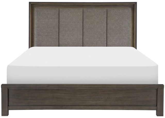 Mazin Furniture Scarlett Brownish Gray Queen Panel Bed-1