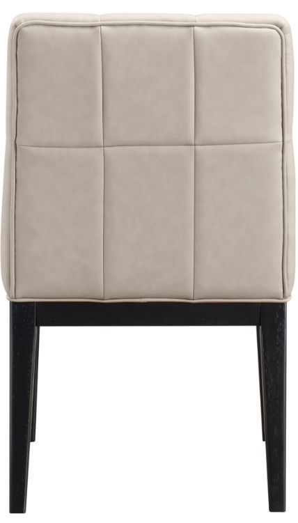 Meridian Furniture Adrian Taupe/Black Leather Upholstered Dining Side Chair-3