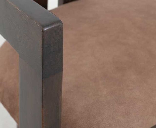 International Furniture Direct Raramuri Brown/Stained Dark Upholstered Dining Arm Chair-4
