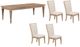 Liberty Furniture Haven Hills 5-Piece Camel Beige/Sand Optional Rectangular Dining Table Set-0