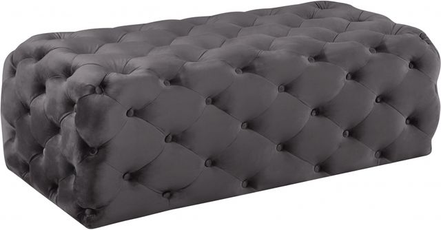 Meridian Furniture Casey Grey Velvet Bench-0