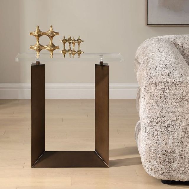 Uttermost® McElroy Bronze Modern Side Table-1