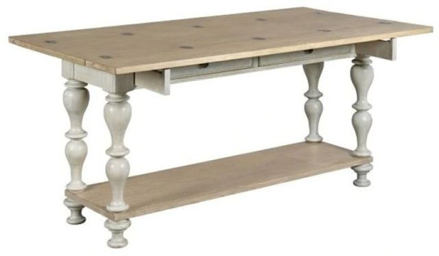 American Drew® Litchfield Lakeside Brown Flip Top Table with Off-White Base-2
