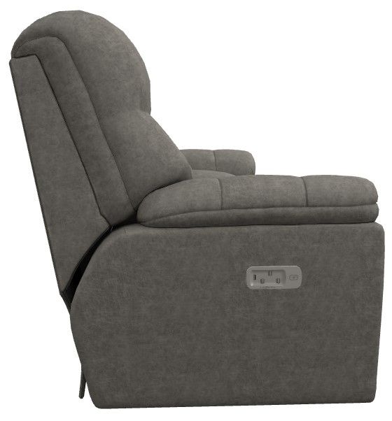 La-Z-Boy® Morrison Charcoal Power Reclining Loveseat with Console, Headrest, and Lumbar-2
