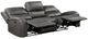 Homelegance® Pagosa Gray Double Manual Reclining Sofa-4