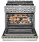 KitchenAid® 36" Avocado Cream Smart Pro Style Gas Range-2