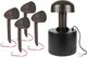SnapAV Episode® Terrain Series 5 Pack Dark Brown Four 4" Satellite Speakers and One 8" Subwoof-0