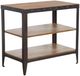 Sunny Designs™ San Diego Antique Brown Chair Side Table with Dark Gray Base-0