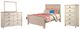 Signature Design by Ashley® Willowton 4-Piece Whitewash Full Youth Panel Bed Set-0