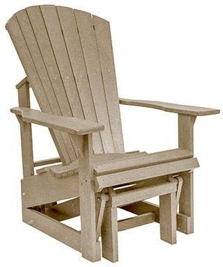C R Plastics Beige Single Glider-0