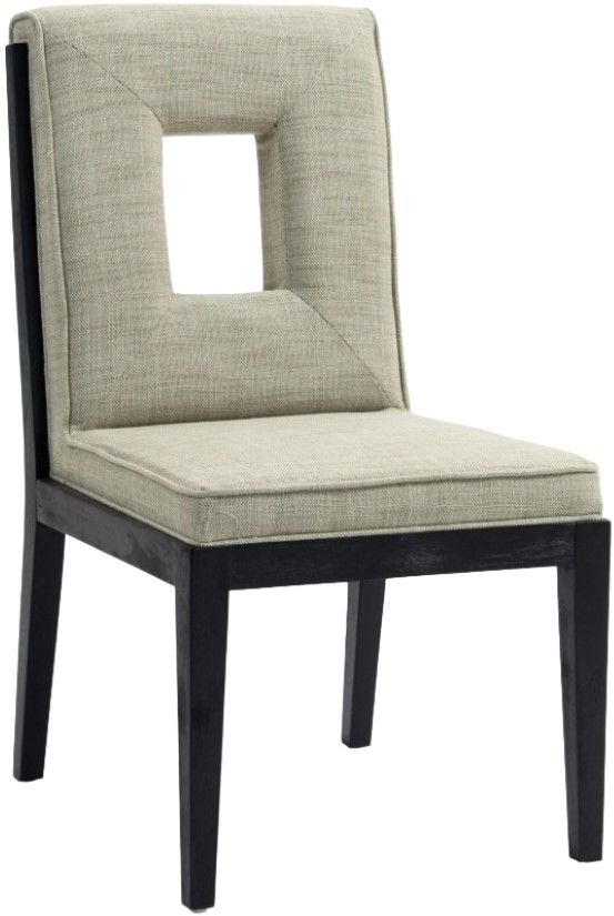 Meridian Furniture Gwendolyn Green/Black Upholstered Dining Side Chair-0