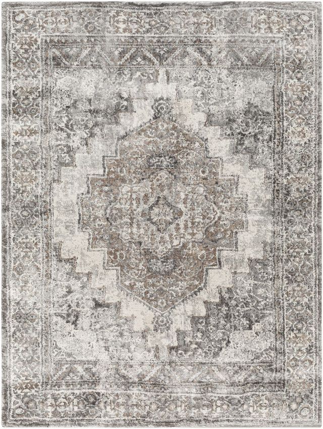 Surya Montana Charcoal/Cream/Gray 5'x7' Area Rug-0