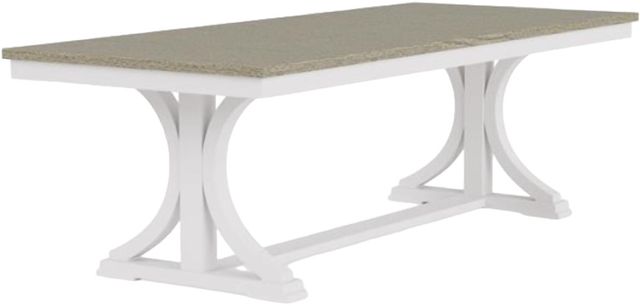 Riverside Furniture Cora Fog Trestle Dining Table with Cloud Base-0