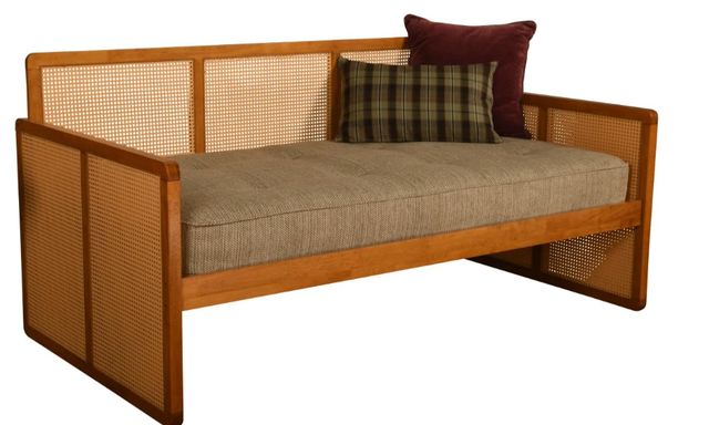 Kodiak Furniture Abaco 79" Honey/Taxi Woodsmoke Twin Daybed with Mattress -0