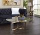 ACME Furniture Sosi Glass Top Coffee Table with Gold Base-1