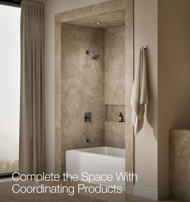 KOHLER® Parallel® Rite-Temp® Vibrant Titanium 2.5 GPM Bath and Shower Trim Kit-4
