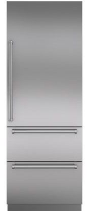 Sub-Zero® 30" Stainless Steel Right Hinge Column Freezer/Refrigerator Door Panel Kit with Pro Handle-1