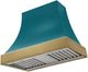 AGA Cascade 36" Salcombe Blue Wall Mounted Range Hood  with Antique Brass Trim-0