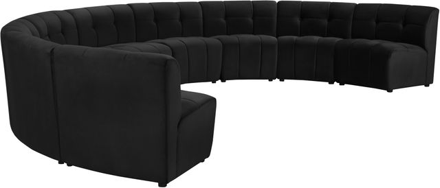 Meridian Furniture Limitless 9-Piece Black Velvet Modular Sectional-1