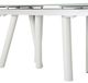 Michael Amini® Trance™ Rotterdam Glass Top Dining Table with White Base-3