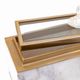 A & B Home Gold/White Marble Accent Box-4