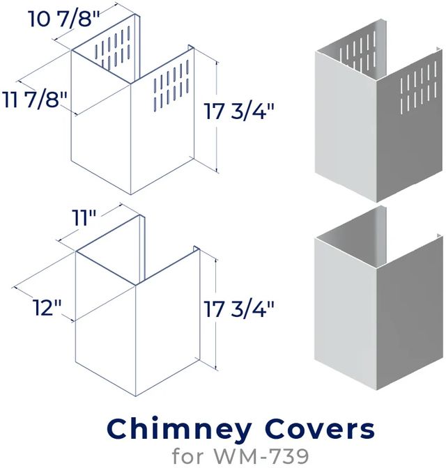 Hauslane Stainless Steel Range Hood Chimney Cover Kit-0