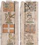 A & B Home 2-Piece Beige/Orange Wall Plaques Set-1