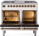 Ilve® Nostalgie II Series 40" Antique White Pro Style Dual Fuel Range-1