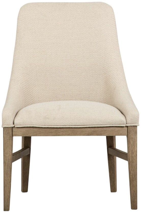 Magnussen Home® Tristan Beige/Swiss Coffee Brown Upholstered Arm Chair-2