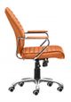 Zuo® Modern Enterprise Orange Low Back Office Chair-2