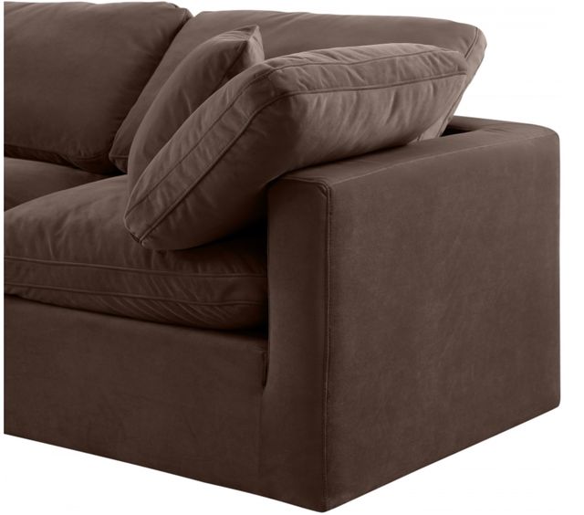 Meridian Furniture Indulge 2-Piece Brown 70" Velvet Sofa-3