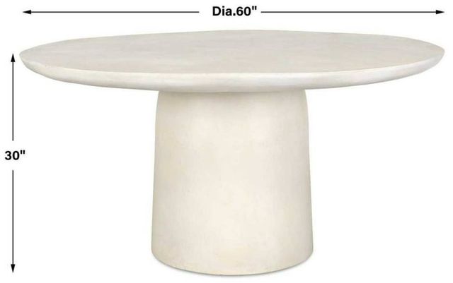 Uttermost® Madrone Warm White Aluminum Indoor-Outdoor Dining Table-2