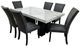 Global Furniture USA D02 7-Piece Black/White Dining Set-0
