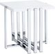 Elements International Cable White End Table with Chrome Base-0