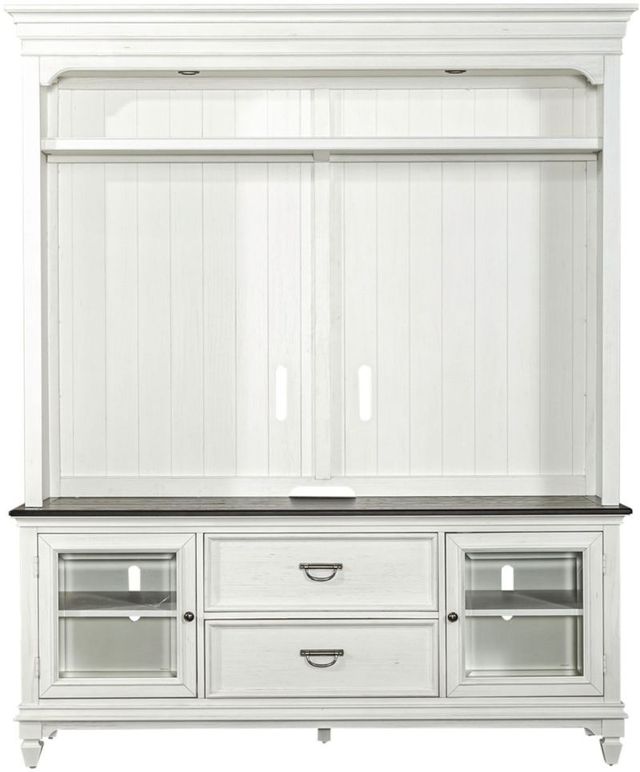 Liberty Furniture Allyson Park Charcoal/Wirebrushed White Entertainment Center-2