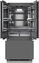 ZLINE Autograph Edition 36 in. 19.6 Cu. Ft. Panel Ready Built-In French Door Refrigerator with Water Dispenser, Ice Maker, Graphite Gray Interior and Polished Gold Handles-3