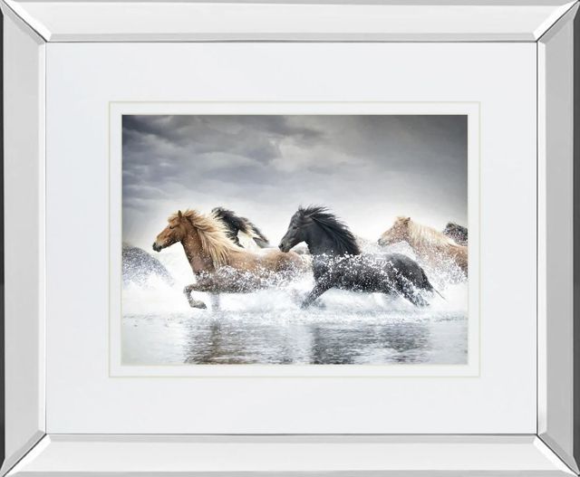 Classy Art Horse Run V by PHBurchette Mirror Framed Wall Art-0