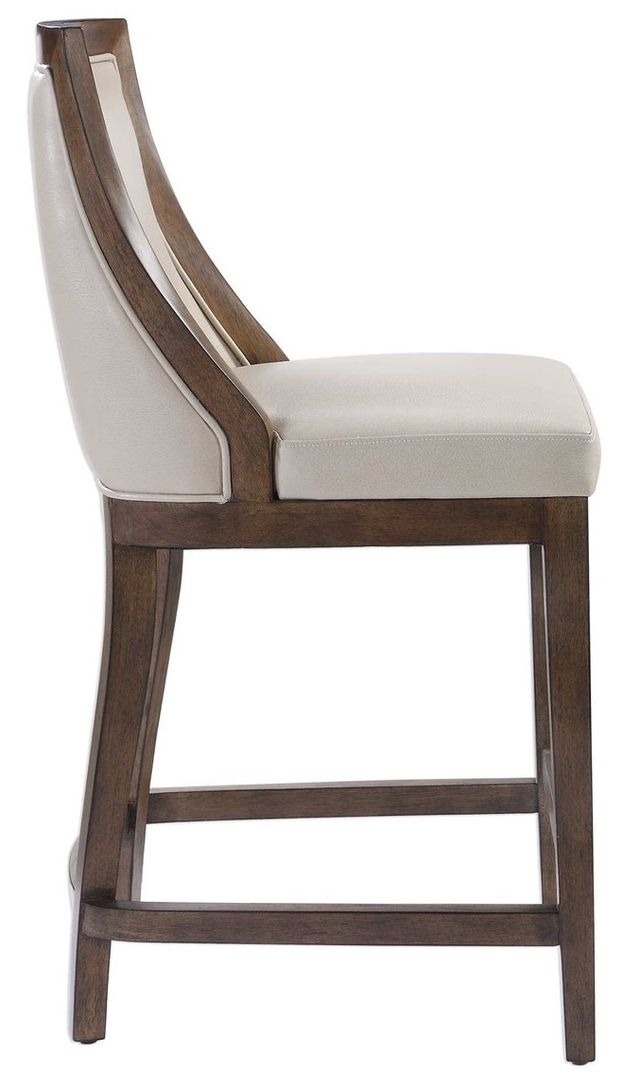 Uttermost® Purcell Cappuccino/Walnut Counter Stool-3