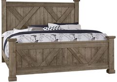 Artisan & Post by Vaughan-Bassett Cool Rustic Stone Grey King X-Bed